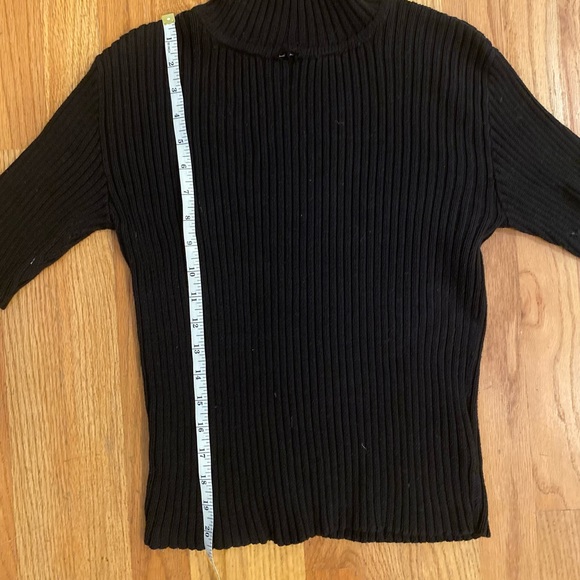 First Rite Ribbed Cropped Turtleneck, *BLACK* - Picture 6 of 9